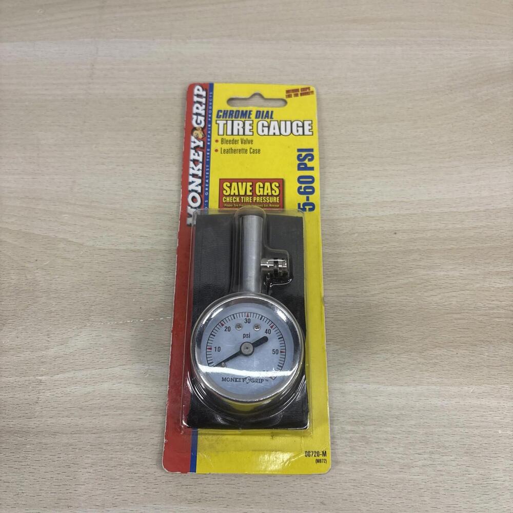 Monkey Grip Mini Dial Tire Gauge with Bleeder